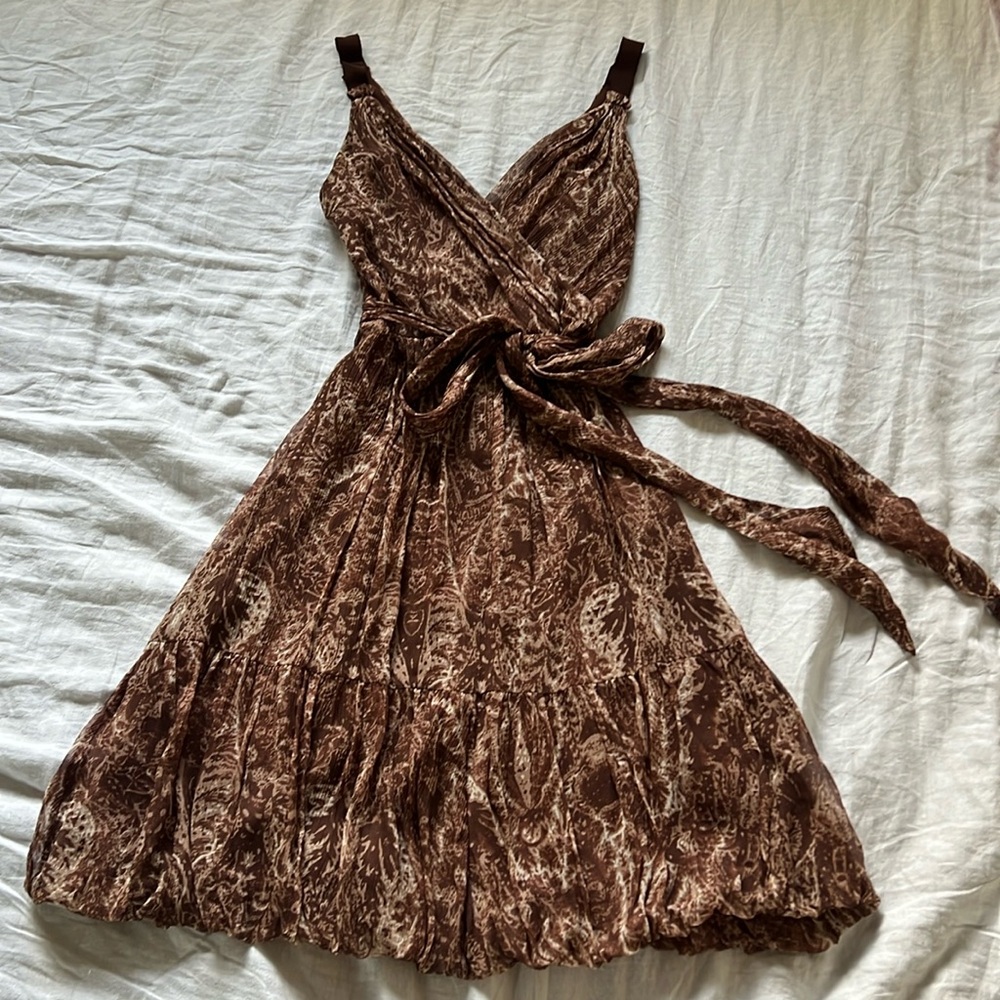 BCBG Maxazria brown dress